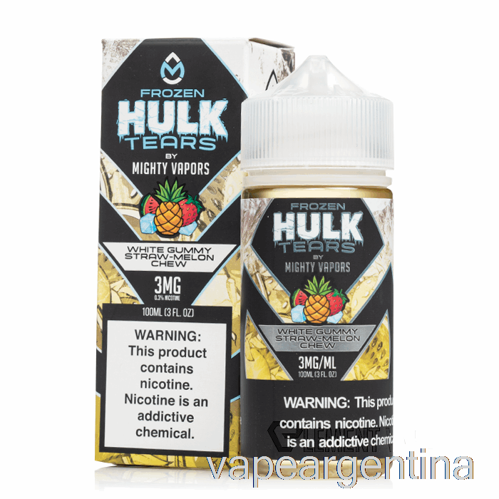 Masticable De Melón Paja Gomoso Blanco Congelado - Lágrimas De Hulk - 100ml 3mg Vape Argentina
